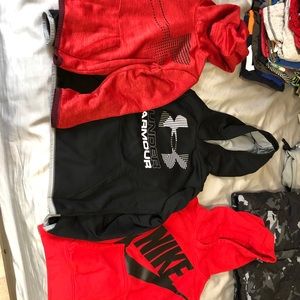 Lot of 3 boys small hoddies Nike and under armour